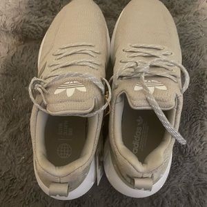 Adidas army green running shoes